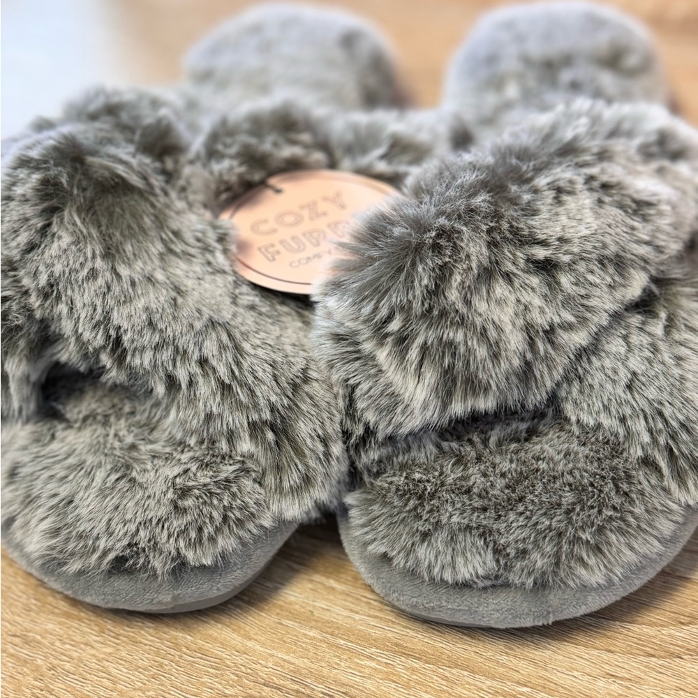 Gray Kids Slippers